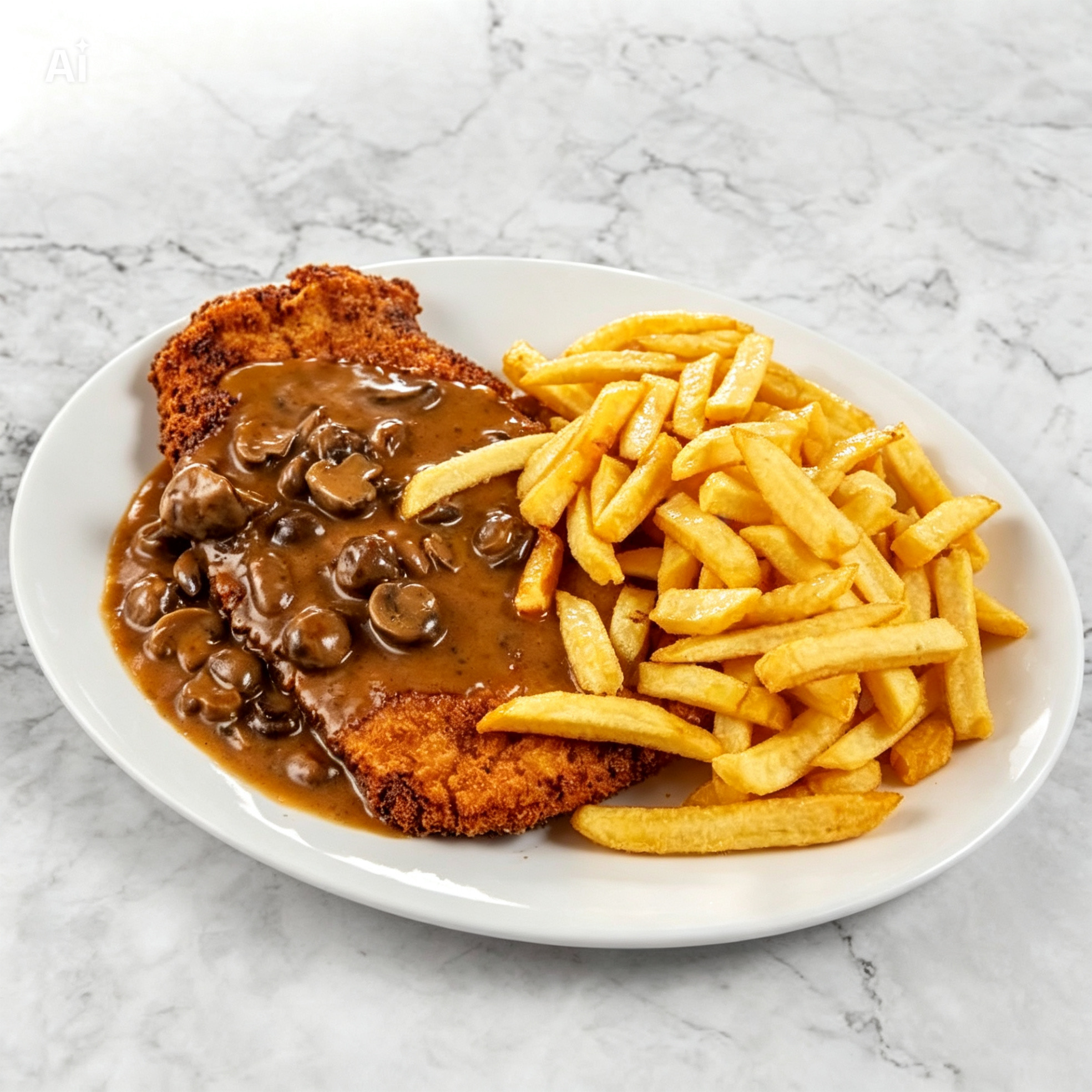 Jägerschnitzel mit Champignonsauce